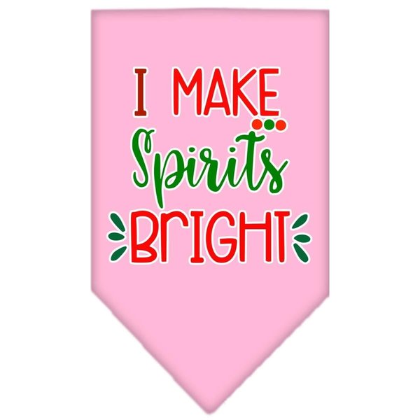 Mirage Pet Products I Make Spirits Bright Screen Print BandanaLight Pink Small 66-414 SMLPK